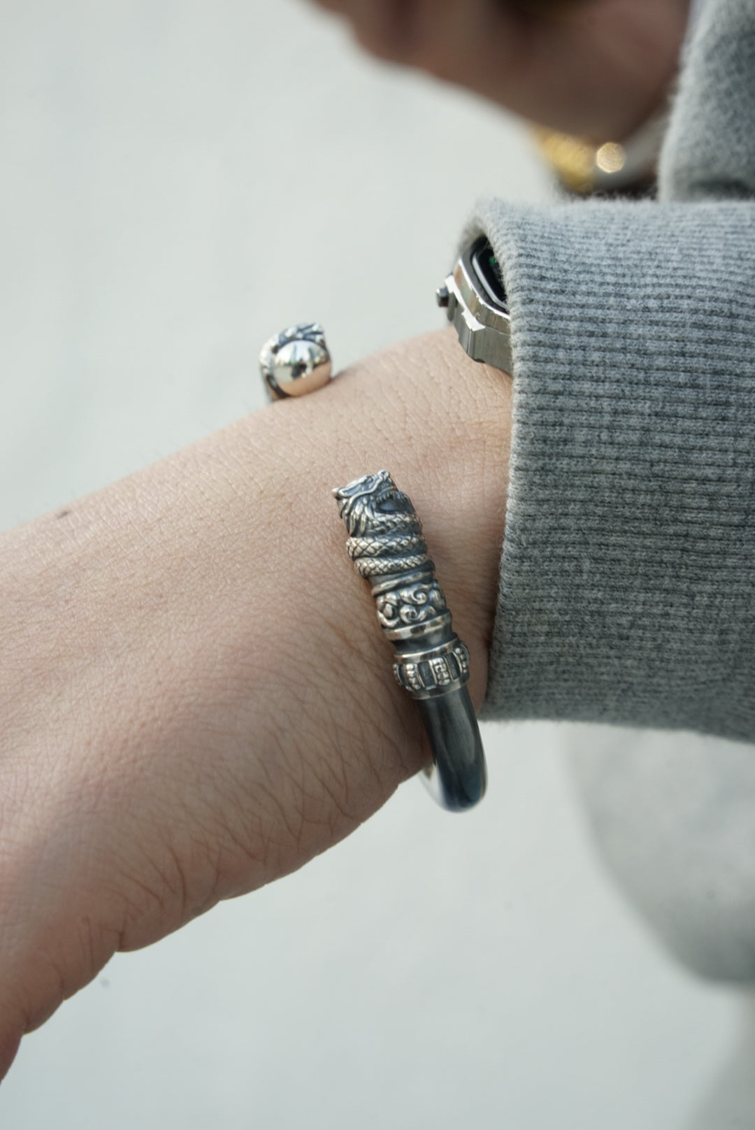 Guardia Silver Golden Cudgel Bangle 7