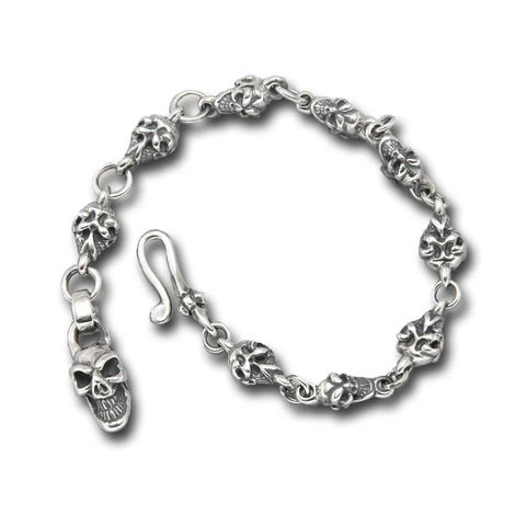 B558DS Double Skull Bracelet