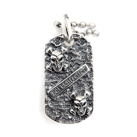 DT636 Graffiti Pick with 2 Skull and Crossbones and Ball Chain