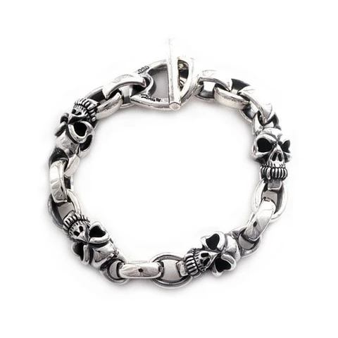 B515 Half Skull Chain Bracelet