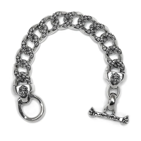 B555 Flat Chain w/"C" Cross Bracelet