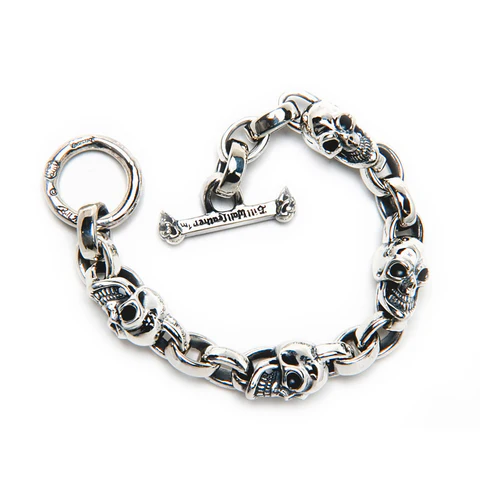 B554  BWL Skull Chain Vintage Bracelet