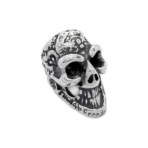 C324GR Graffiti Skull Bead Charm