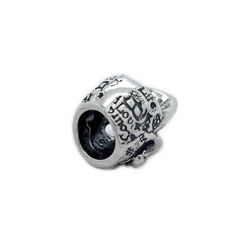 C324GR Graffiti Skull Bead Charm
