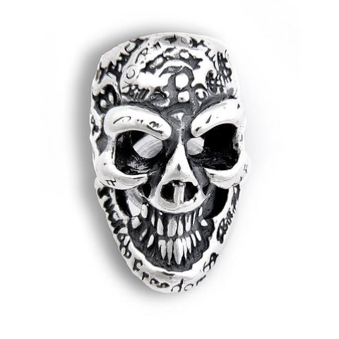C324GR Graffiti Skull Bead Charm