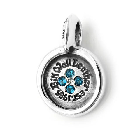 C377S BWL Button Charm with Stones