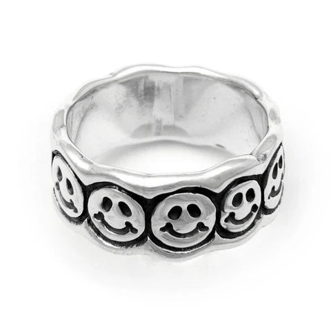 R414 Happy Face Ring