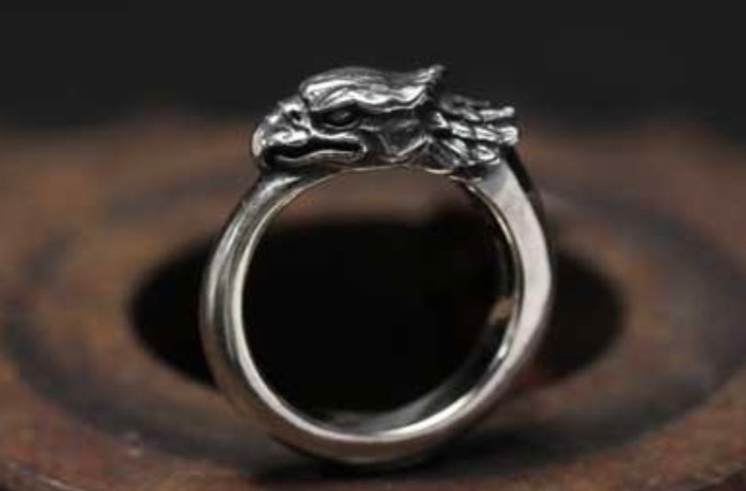 Mad Cult - Eagle Head Ring Narrow