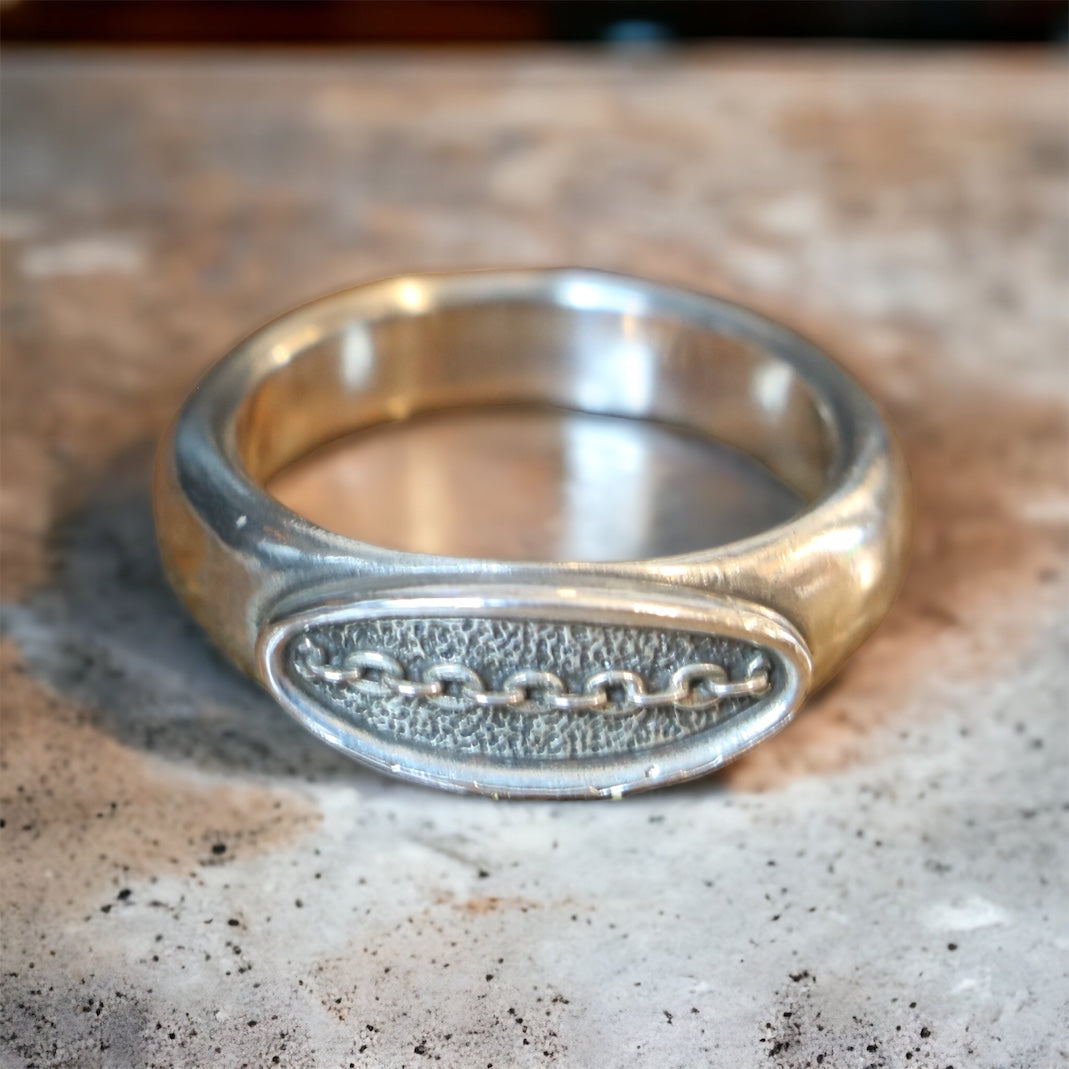 ROAD Bond Silver Ring M size 2