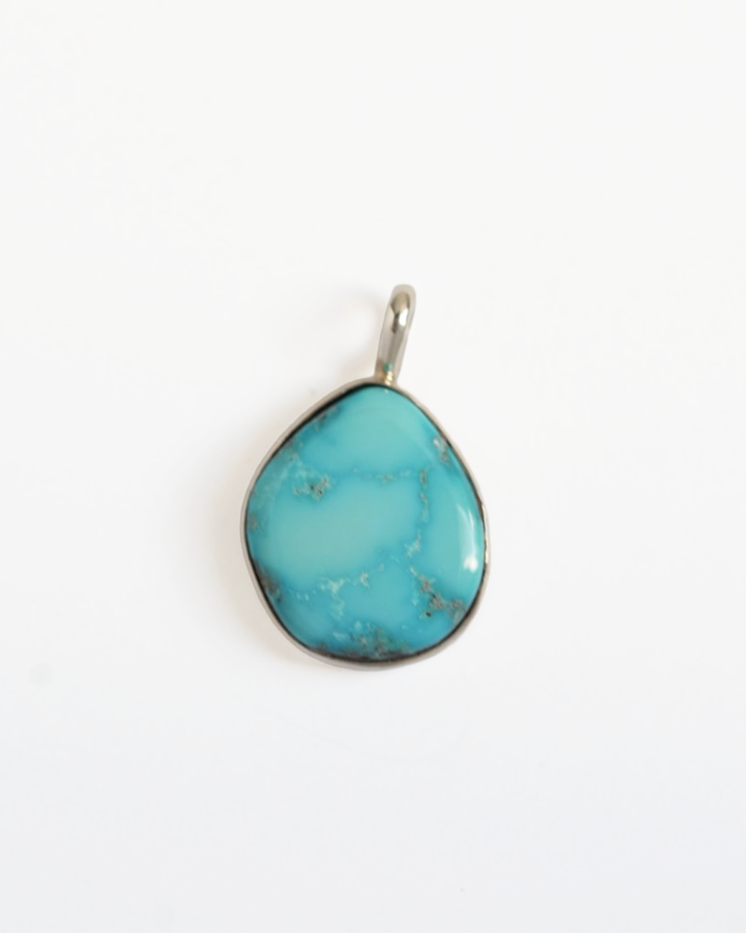 Silver Dollar Craft Morenci Turquoise w/18K Gold Point Arabesque Metal w/Silver Anchor Chain Set