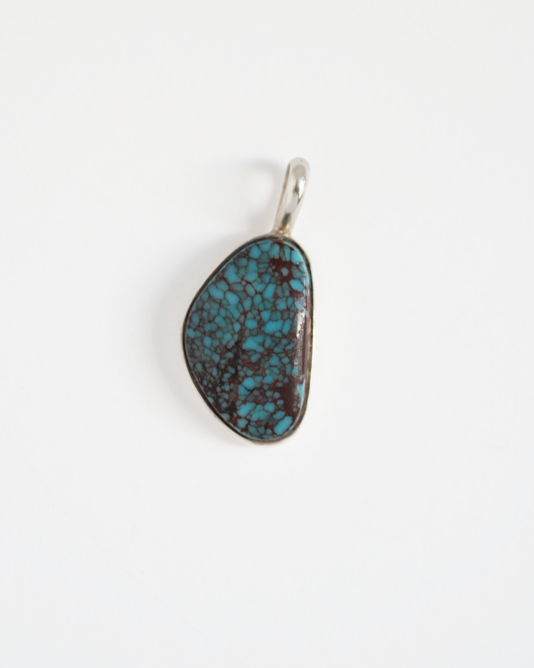 Silver Dollar Craft Red Mountain Turquoise w/18K Gold Point Arabesque Metal w/Silver Anchor Chain Set