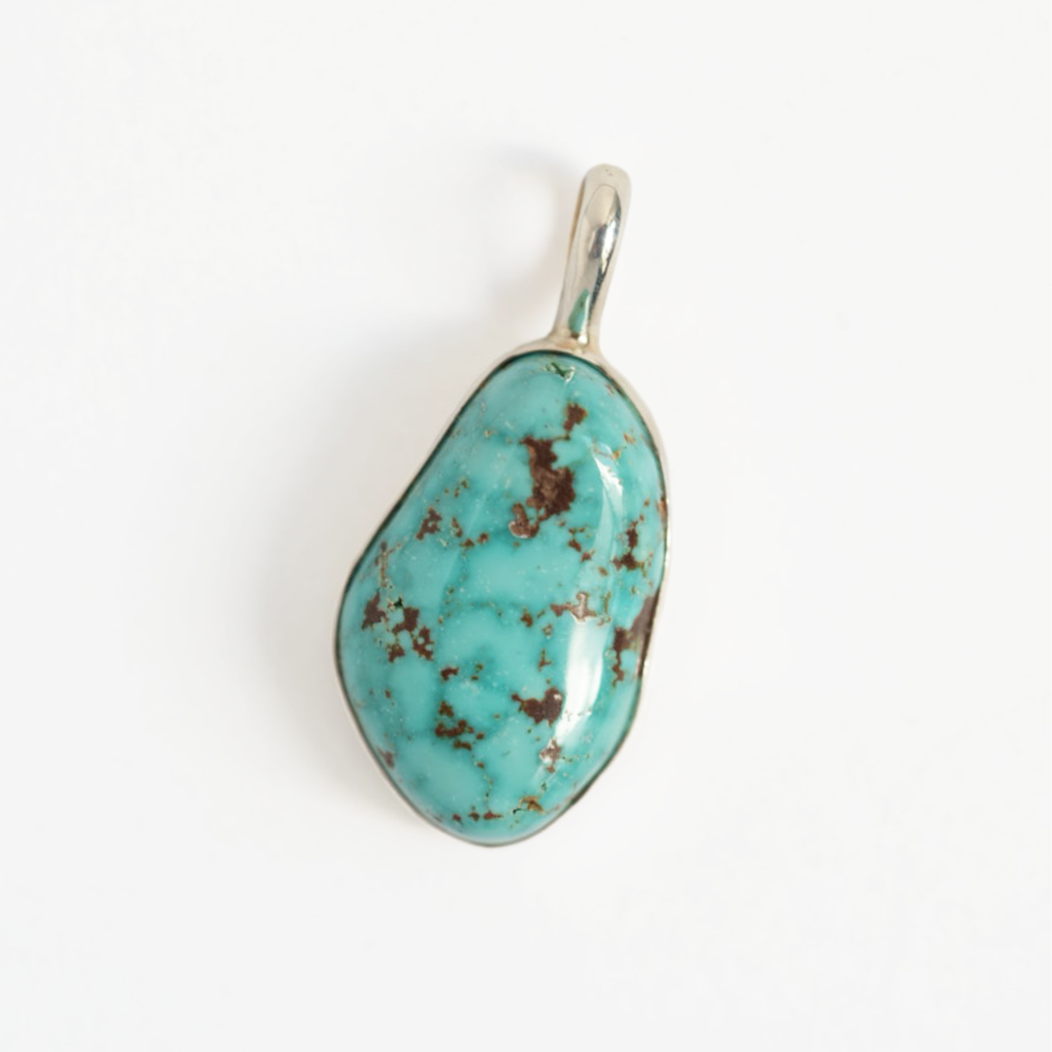 Silver Dollar Craft Small Turquoise Mountain Pendant