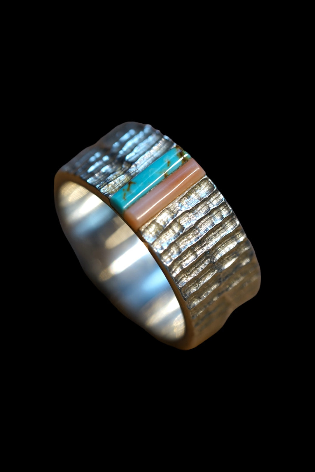 高瀬豪太 Sunshine Studio - 10mm Annual Ring Turquoise inlay_1