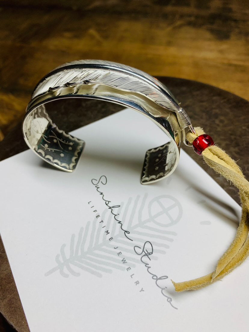 高瀬豪太 Sunshine Studio - Silver Feather Plain Bangle_3