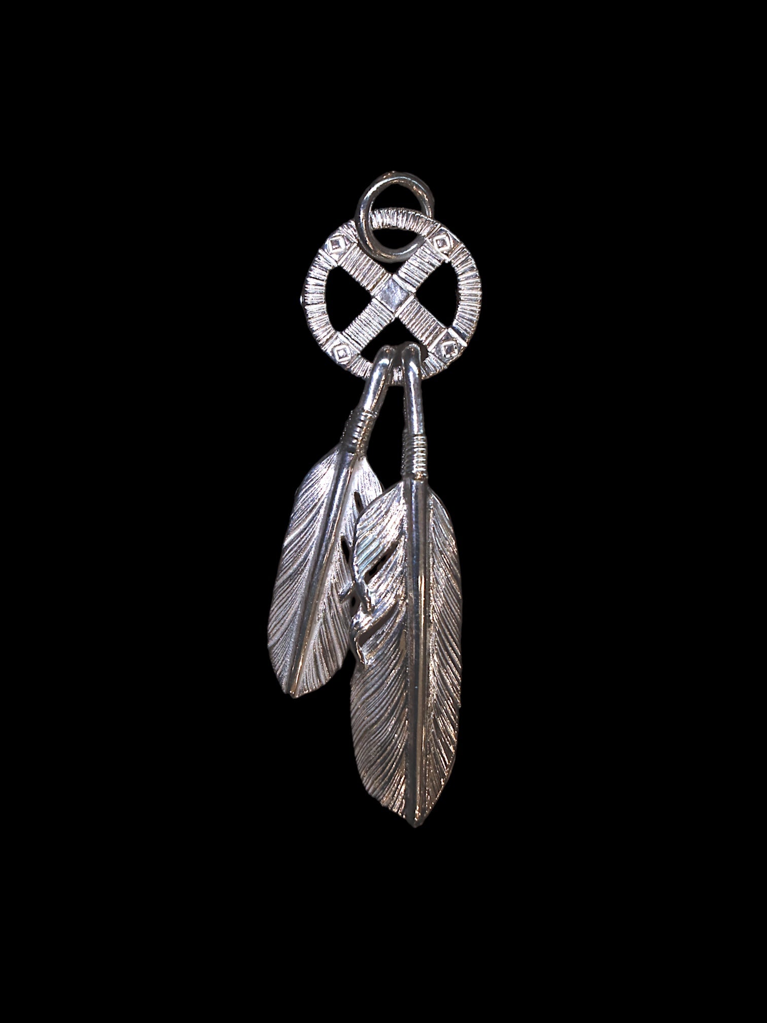 高瀬豪太 Sunshine Studio - Silver Feather Silver Wheel Combination Pendant (S) & (XS)_4
