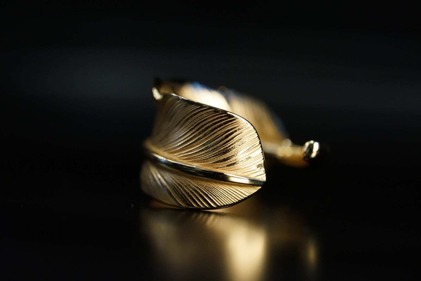 高瀬豪太 Sunshine Studio 18K Gold Feather Ring L_4