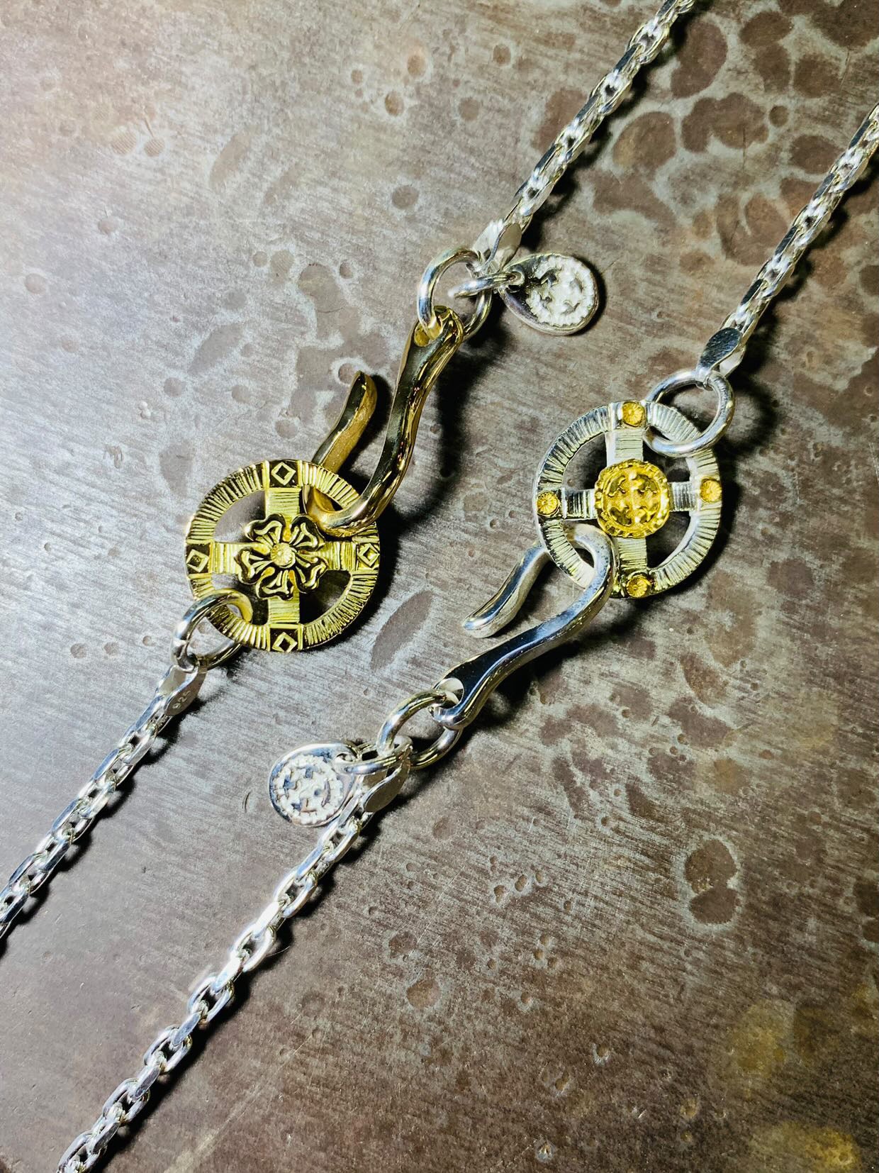 高瀬豪太 Sunshine Studio - 18K Hana Gold Wheel & Gold Hook Chain Set_5