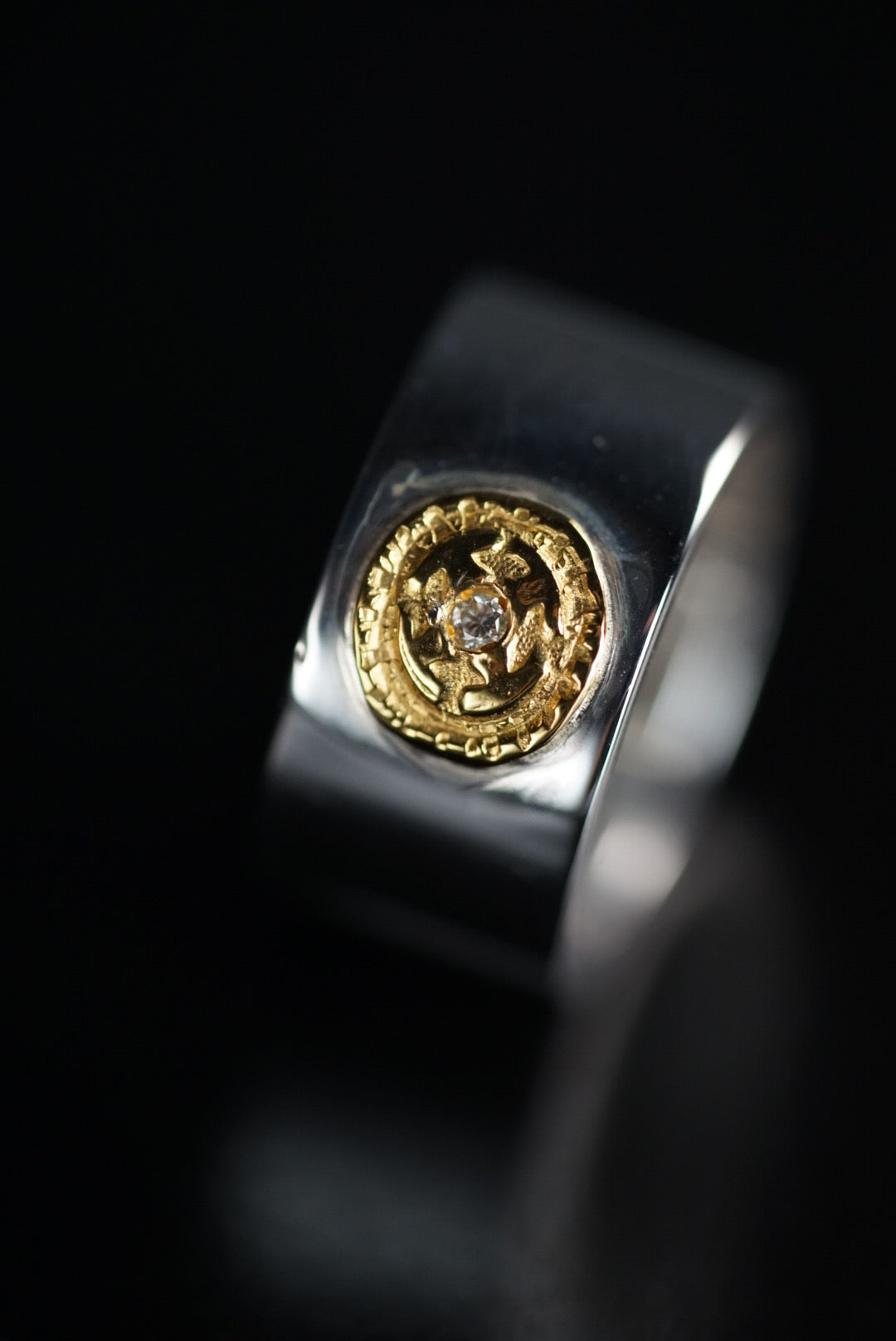 高瀬豪太 Sunshine Studio - 24K Gold Point Ring w/ Diamond_1