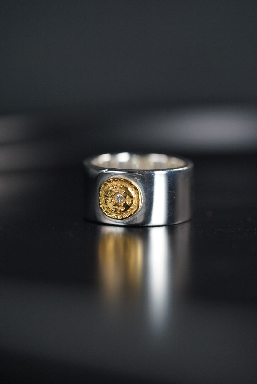 高瀬豪太 Sunshine Studio - 24K Gold Point Ring w/ Diamond_2