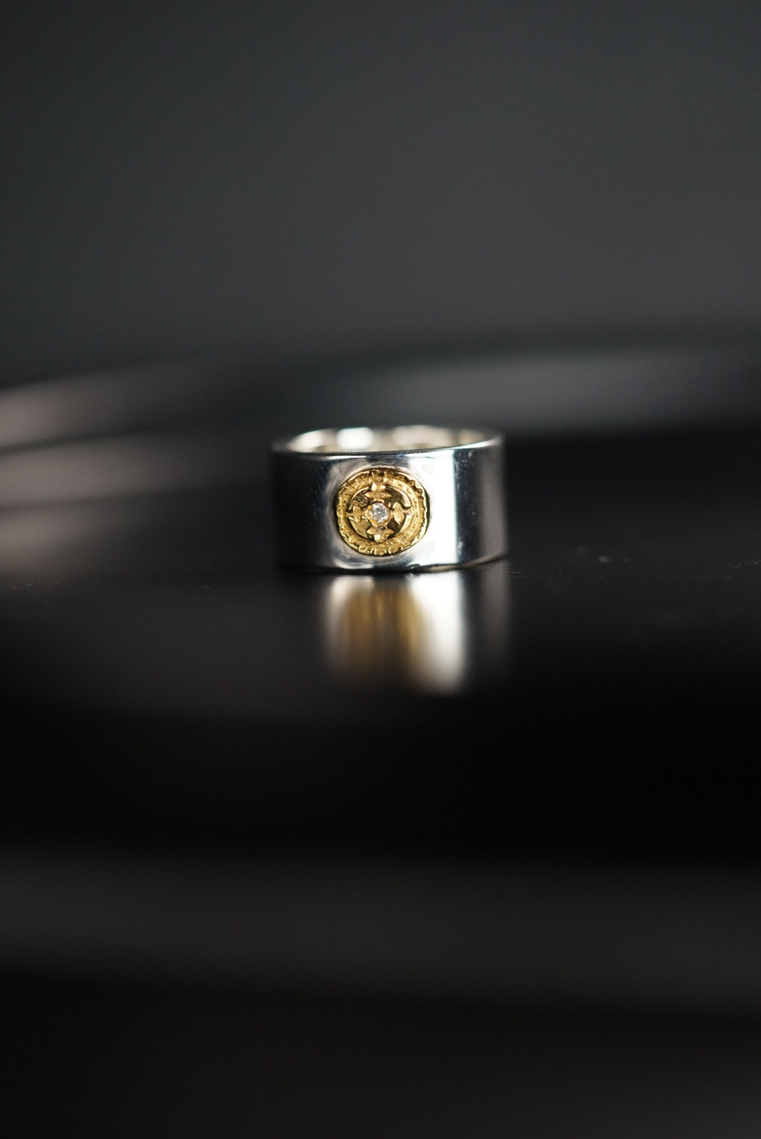 高瀬豪太 Sunshine Studio - 24K Gold Point Ring w/ Diamond_4