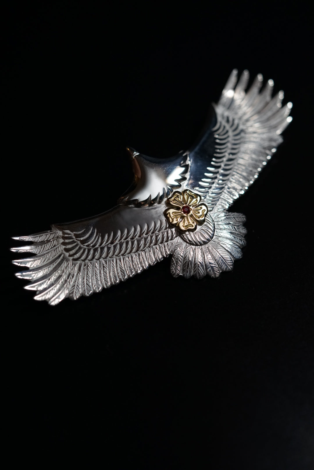 高瀬豪太 Sunshine Studio - Silver Head Silver Eagle W/ Gold Ruby Hana_3