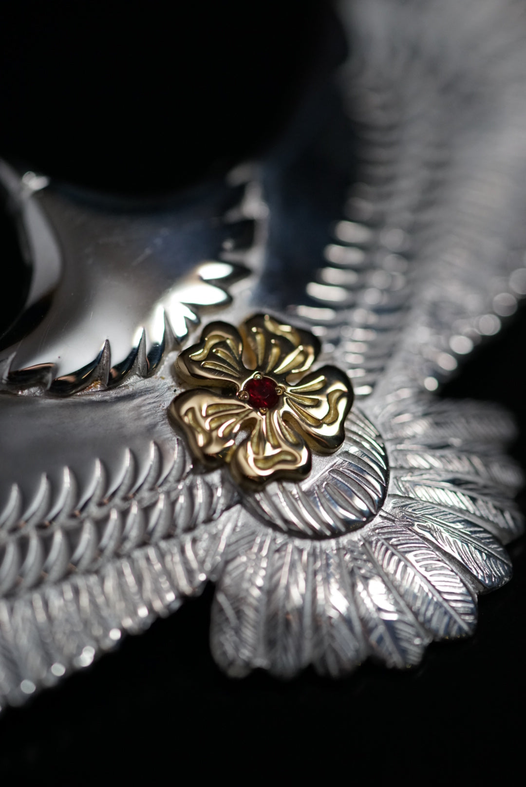 高瀬豪太 Sunshine Studio - Silver Head Silver Eagle W/ Gold Ruby Hana_4