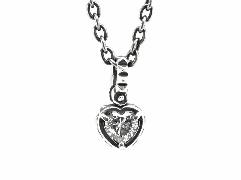 Tiny Pain Heart ( Silver ) Pendant