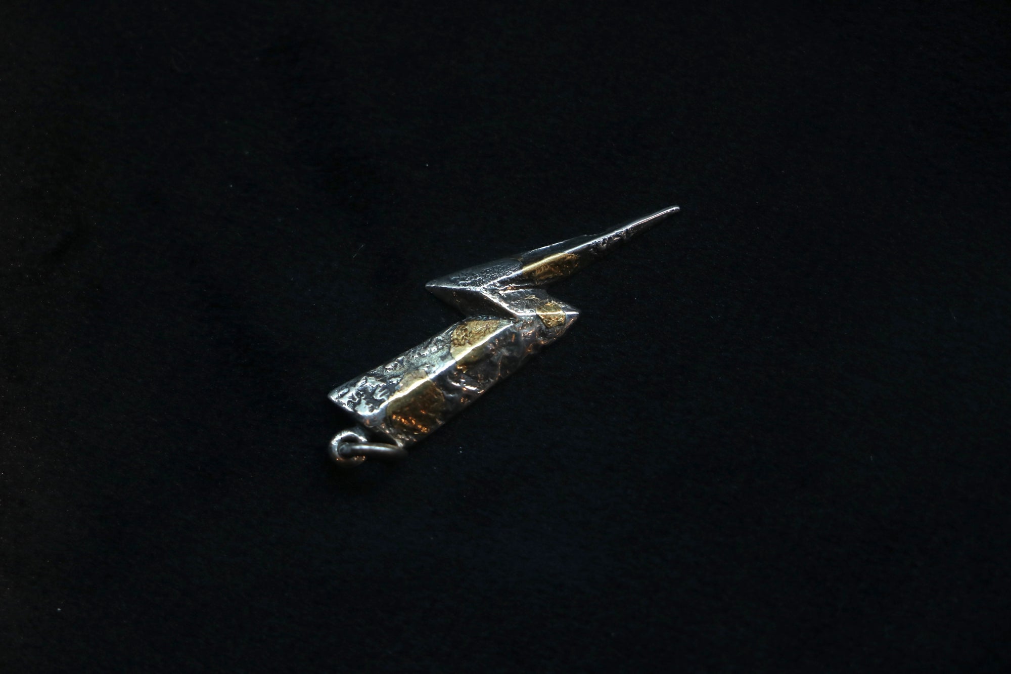 18K Braze Lightning Pendant