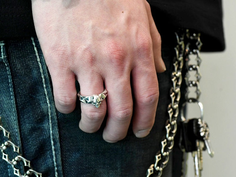 Deal Design Mirror Skull Ring