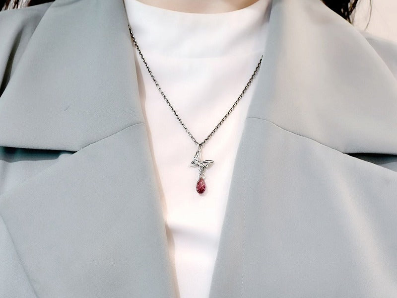 Deal Design Crystal Drop Butterfly Pendant