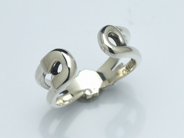 Safety Pin Moon Ring