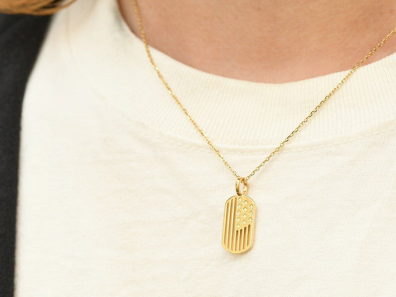 Cross & Stripes : K10 Pendant