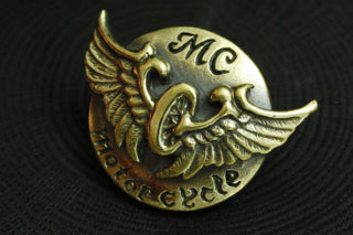 Mad Cult - Flying Wheel Brass Concho_2