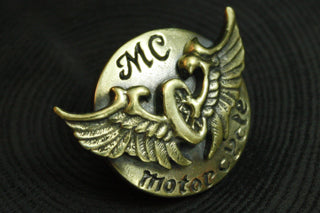 Mad Cult - Flying Wheel Brass Concho_3