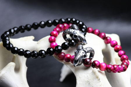 Mad Cult - Sheep Skull Stone Bracelet_2