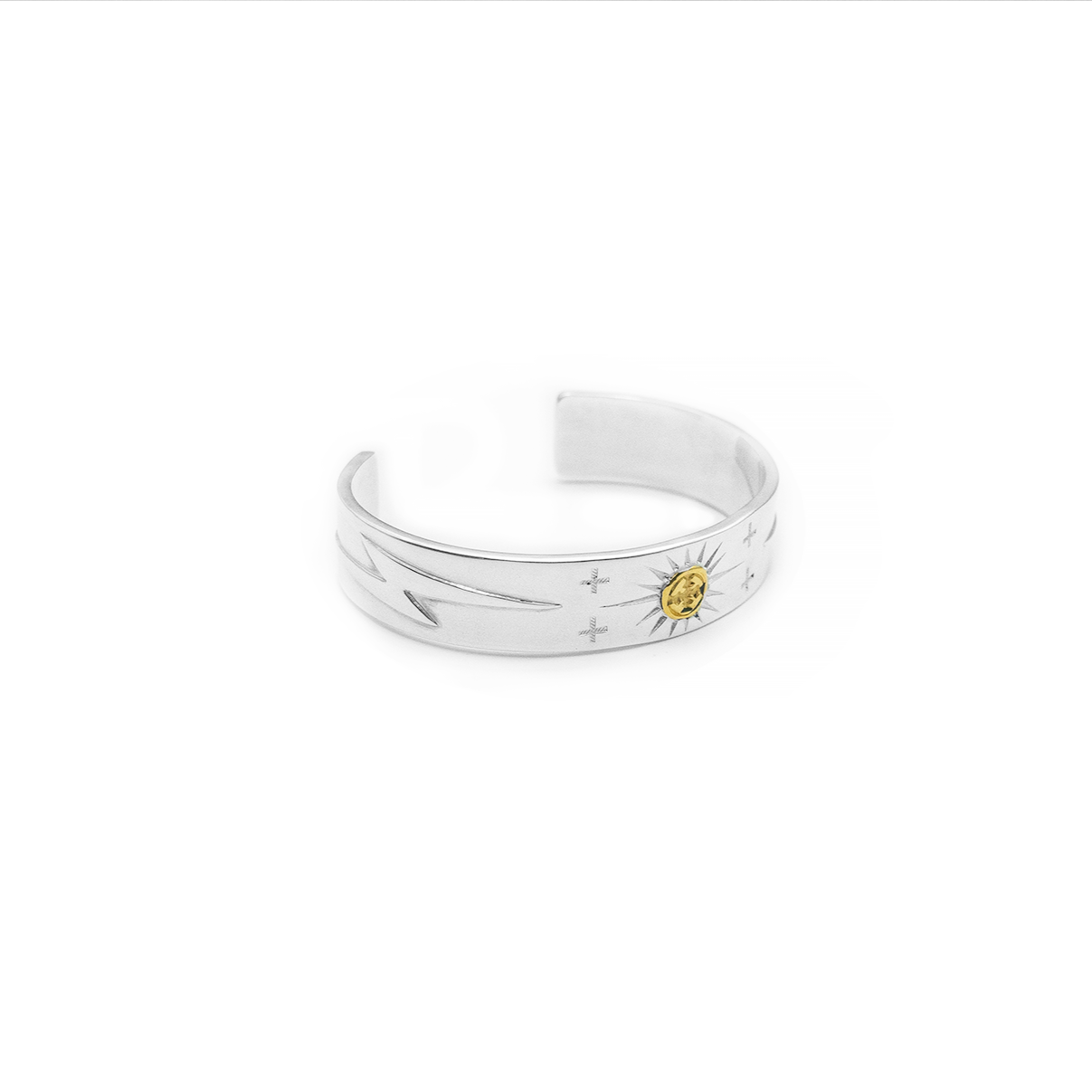 高瀬豪太 Sunshine Studio - 12MM 24K Gold Point Radiation Lightning Bangle_3