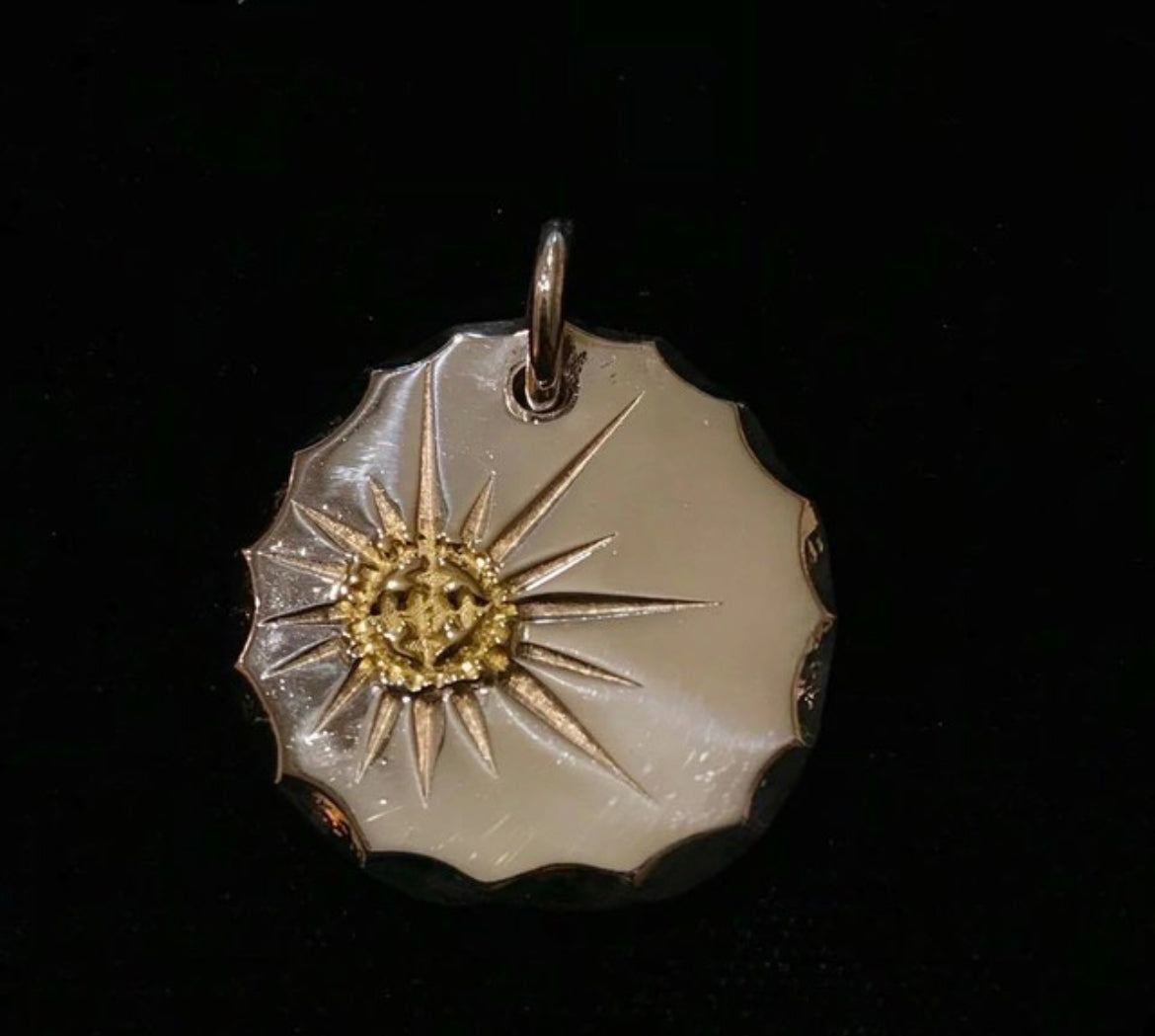 高瀬豪太 Sunshine Studio - 24K Gold Point Radiation Metal Pendant_3
