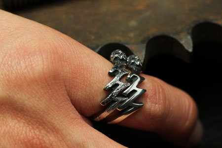 Mad Cult 777 Lightning rust Ring S