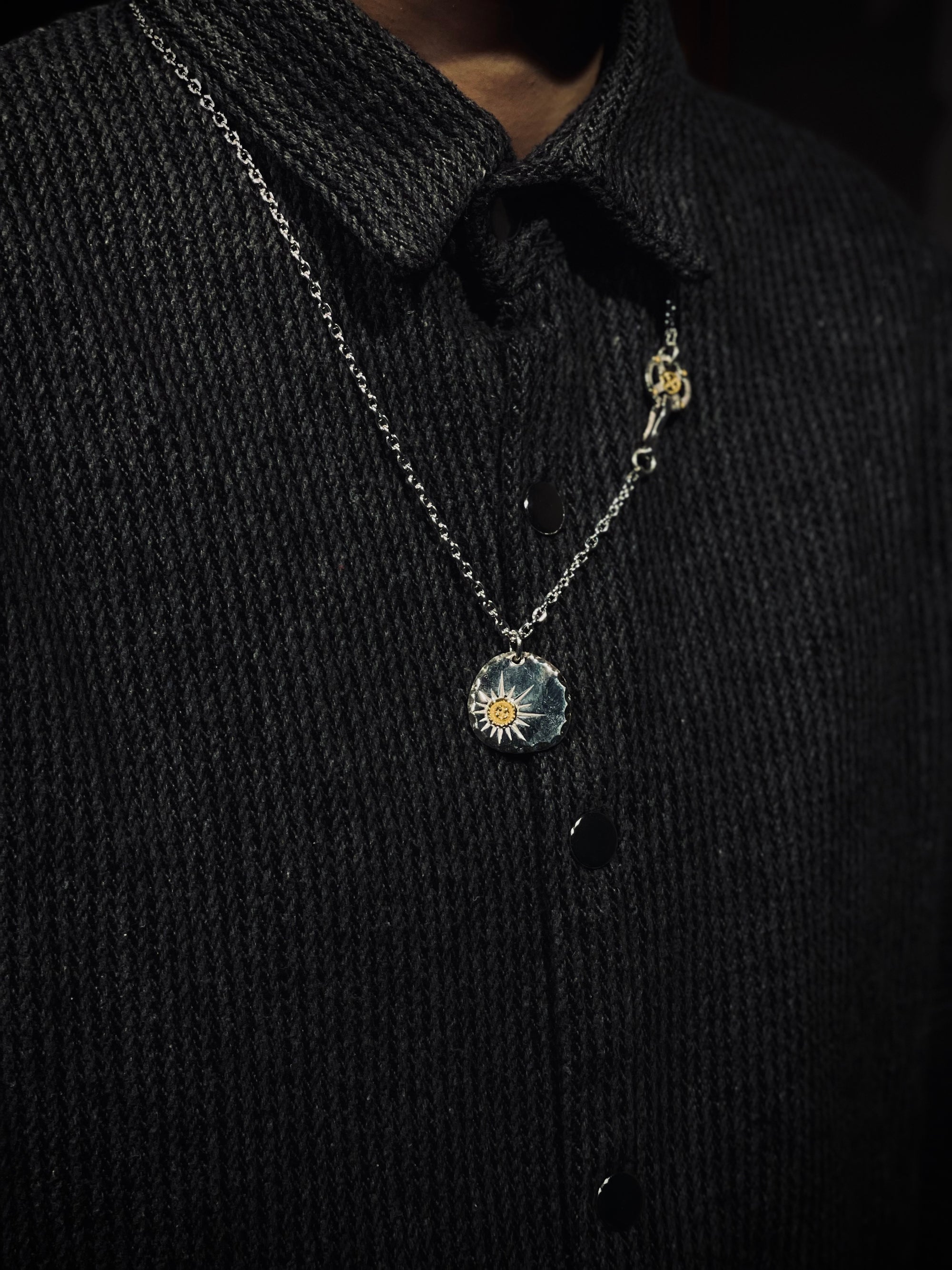 Sunshine Studio 24K Gold Point Radiation Metal Pendant