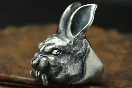 Mad Cult hk Evil Rabbit 戒指 L