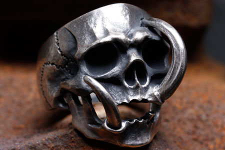 Mad Cult Memento Mori 純銀骷髏戒指