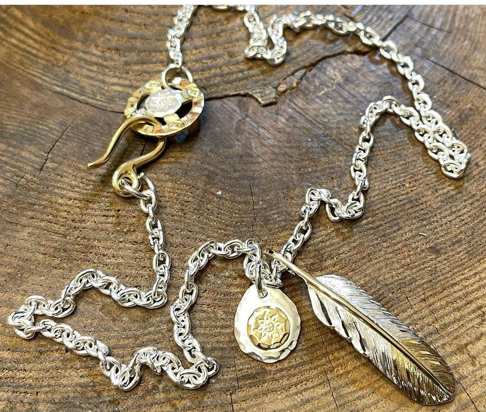 Albatory 18K Gold point Small Silver Metal