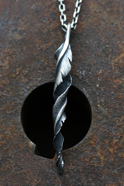Mad Cult Twist Feather Pendant