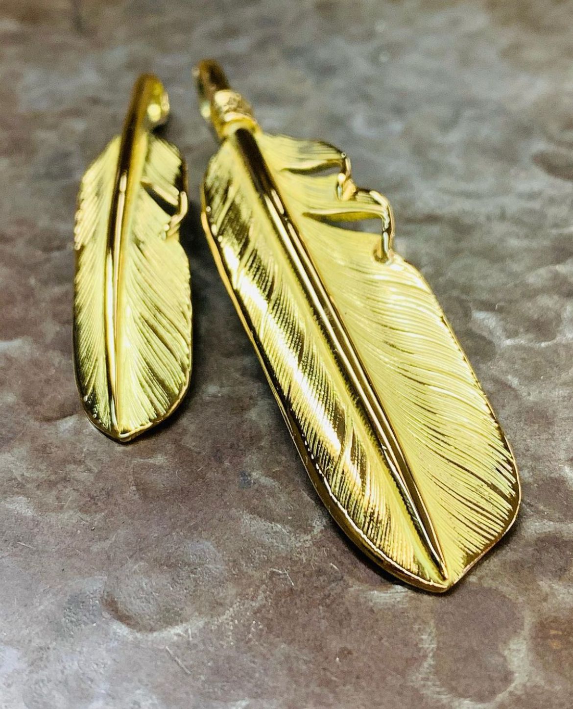 18K Gold Feather M – Deopuz