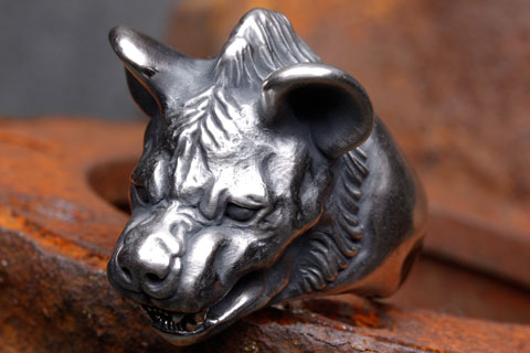 Mad Cult hk Hyena Head 純銀戒指