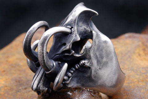 Mad Cult hk Babirusa Skull head 純銀戒指
