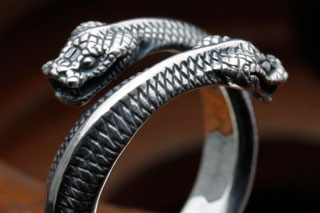 Mad Cult Double Head Snake Ring