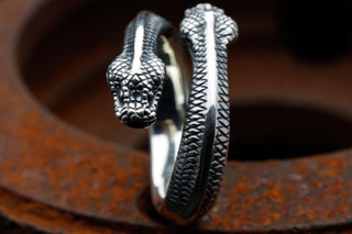 Mad Cult Double Head Snake Ring