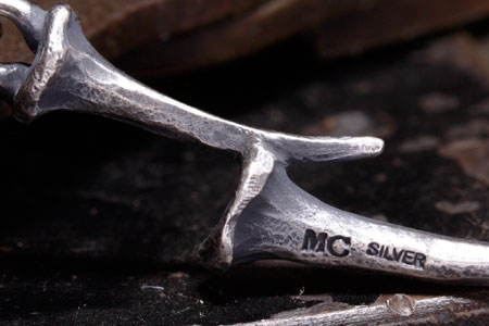 Mad Cult Nail Lightning Bolt w/ Skull Pendant