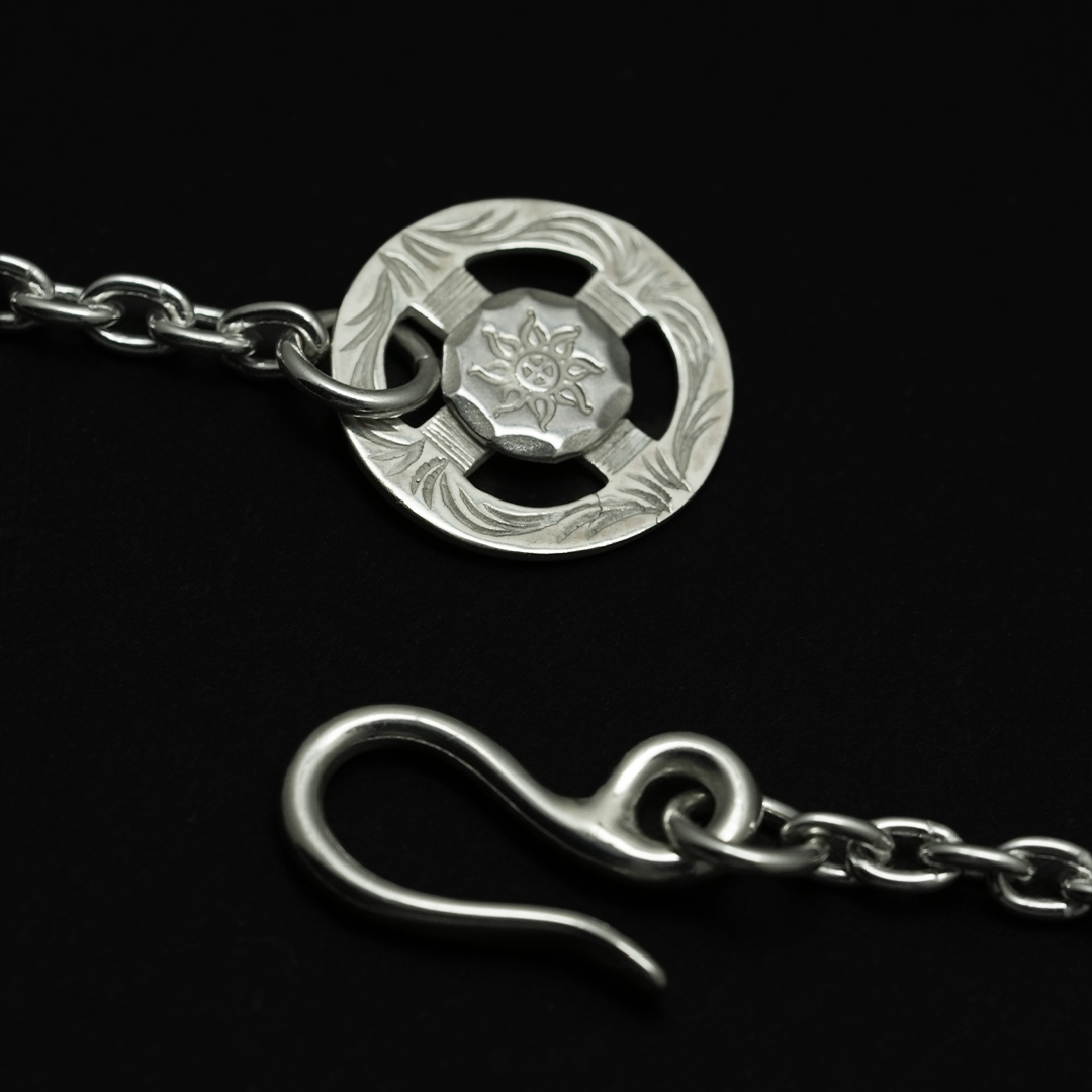 Albatory Silver S Hook Silver Point Wheel Chain Set